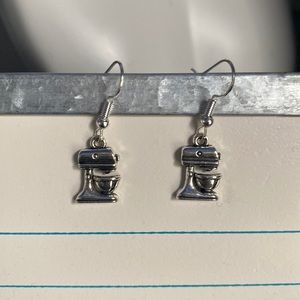 New Handmade Mixer/Blender Pewter Charm Earrings